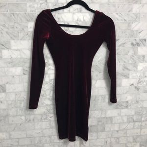 American apparel velvet long sleeve dress